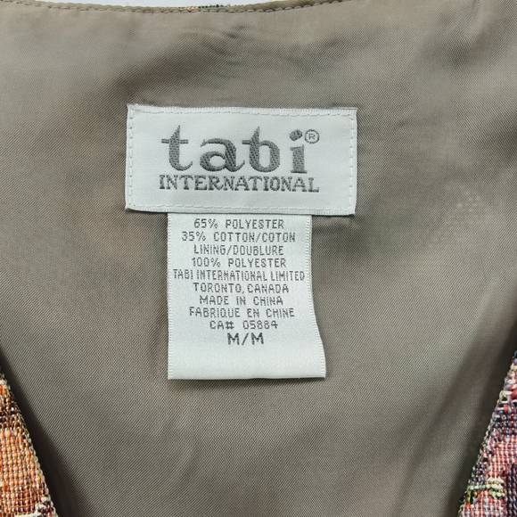 Vintage Tapestry Floral Vest Women M Tabi International Cottagecore - Picture 2 of 10